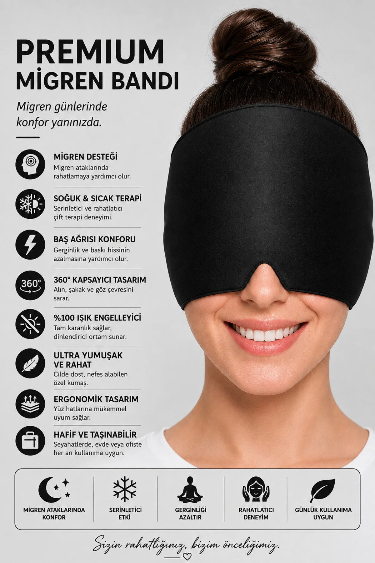MİGREN VE BAŞ AĞRISI GİDERİCİ BANDI